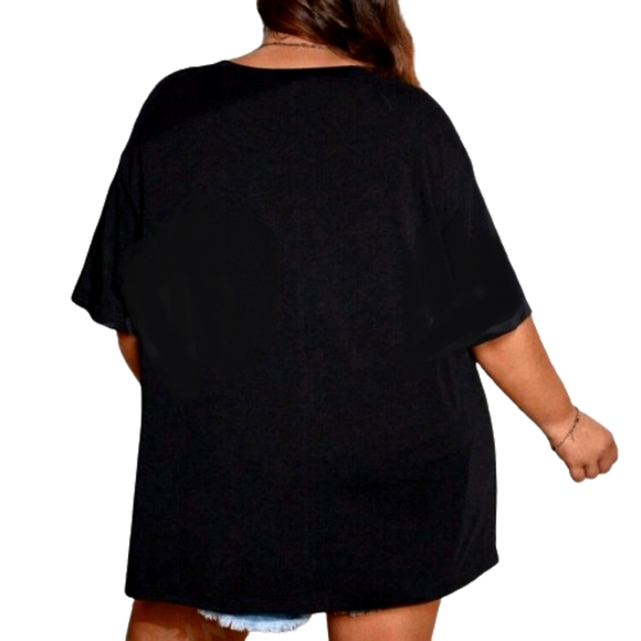 MYSTICAL CATS ☆ GRAPHIC PRINT ☆ MIDNITE BLACK ☆ OVERSIZED TEE ☆ 5x ☆ NWT - Picture 11 of 12